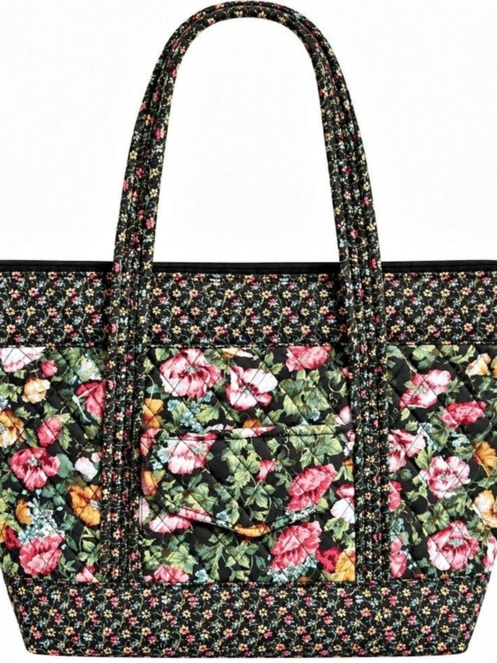 Misty Harbor Floral Quilted Tote Shoulder Bag NWT